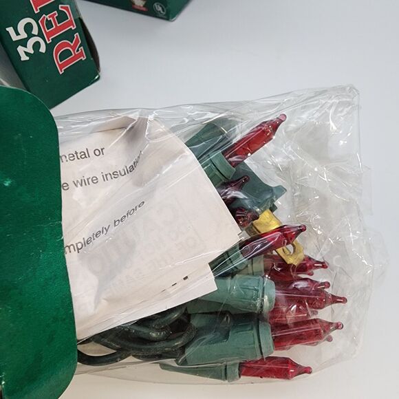 Vintage Kmart Red Super Brights String Lights 455 Count Indoor Trim A Home 156ft - Picture 7 of 13